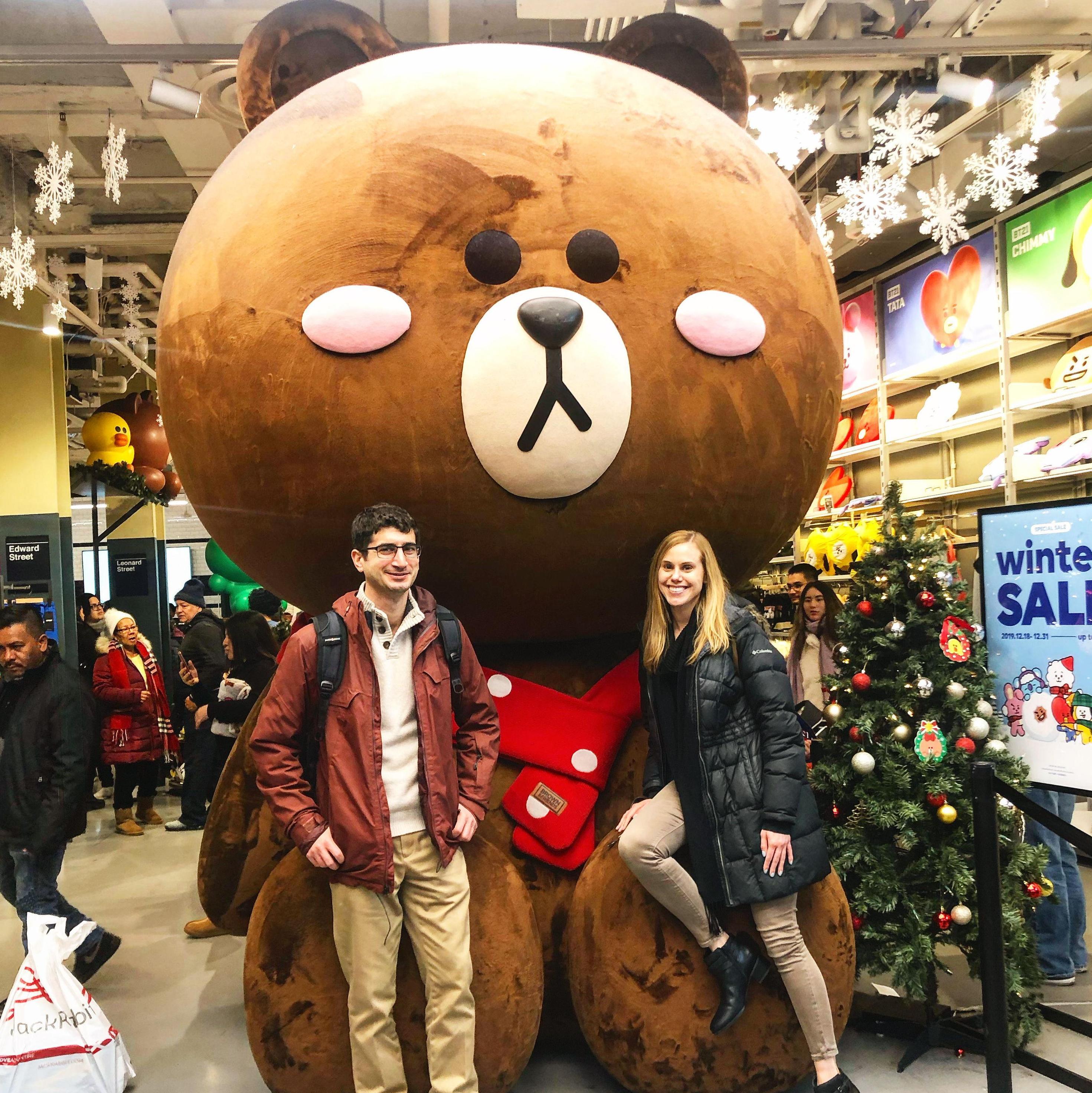 Times Square with Brown, New York, NY 2019 (photo courtesy of Cony)