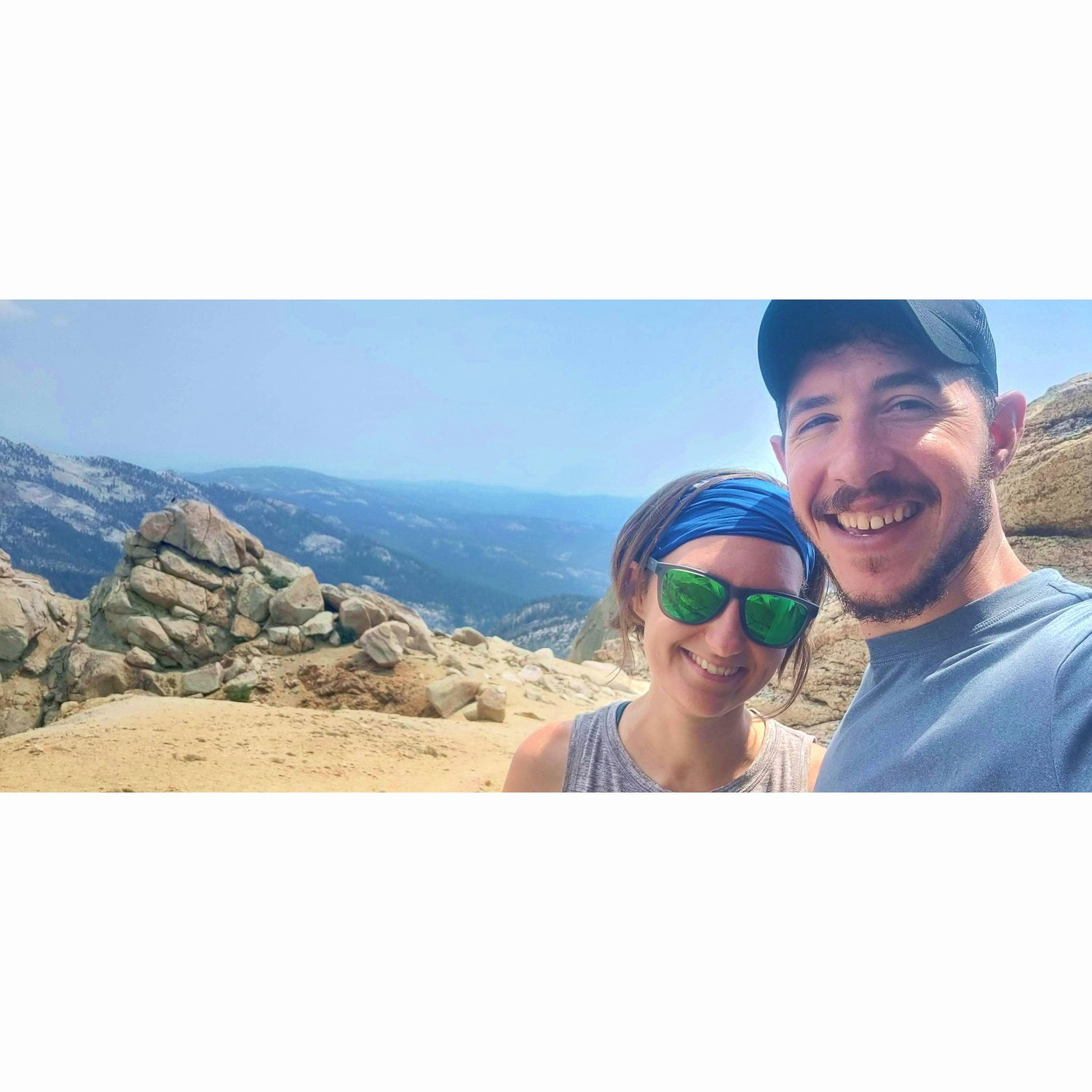 On top of Alta Peak during a backpacking trip in Sequoia National Park, where Meg used to work