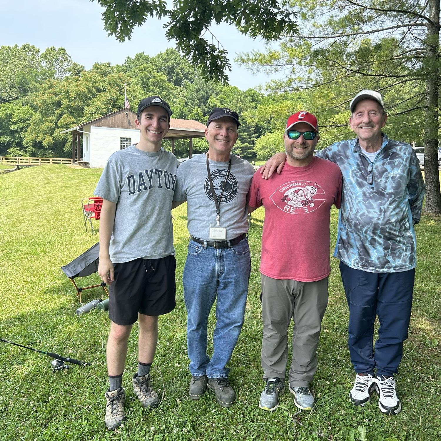 A Fathers Day Tradition continues with the Warren generations of men at Dog and Game. May, 2023.