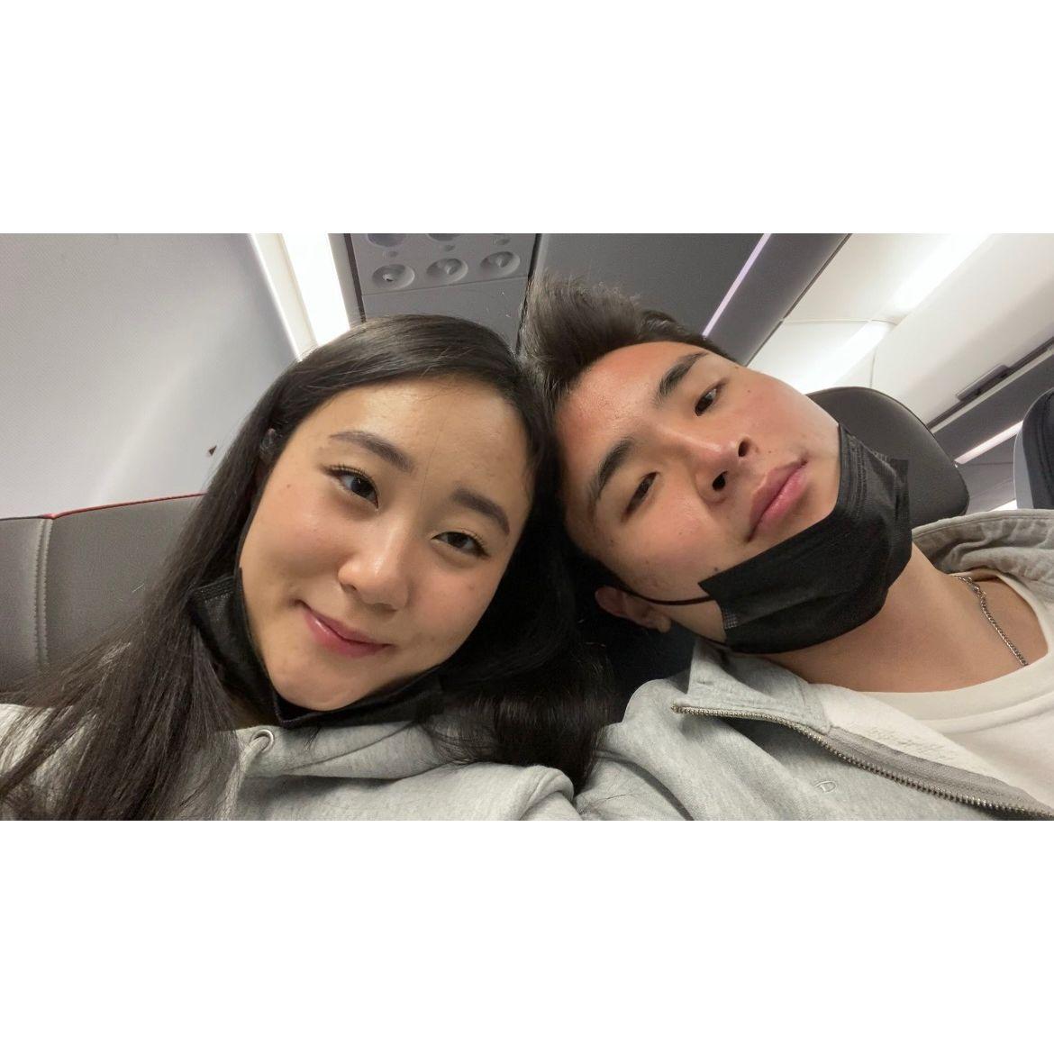 our first plane ride to boston!