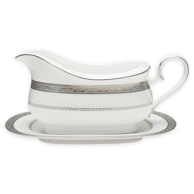 Noritake® Odessa Platinum Gravy Boat with Tray