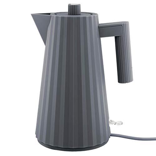 Alessi MDL06G/USA Plisse Electric Kettle in Thermoplastic Resin, Grey. US plug.