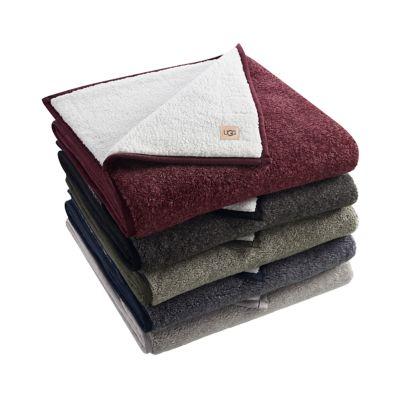 UGG® Melange Classic Sherpa Throw Blanket in Blue Melange
