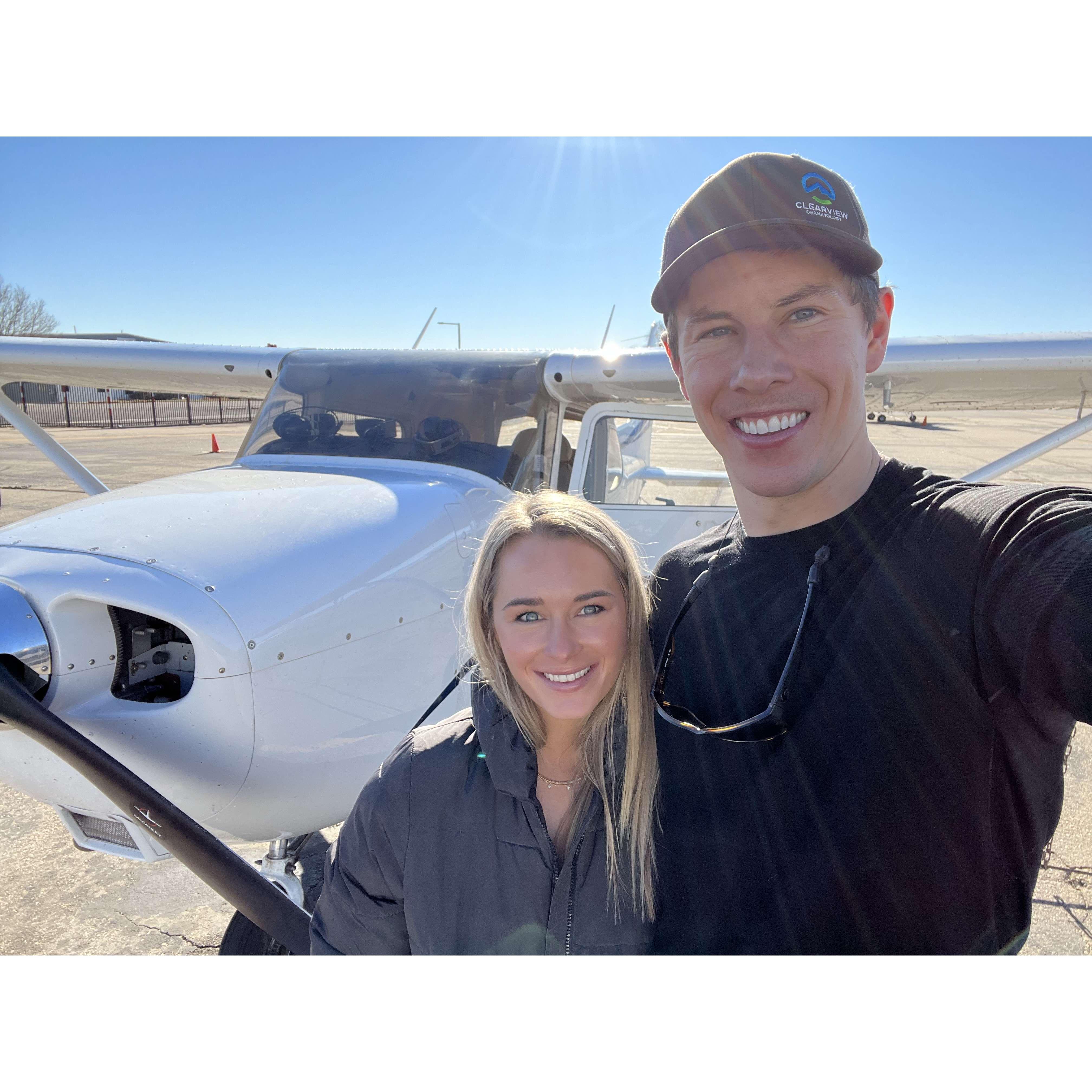 Right after Joe got his Pilot's License