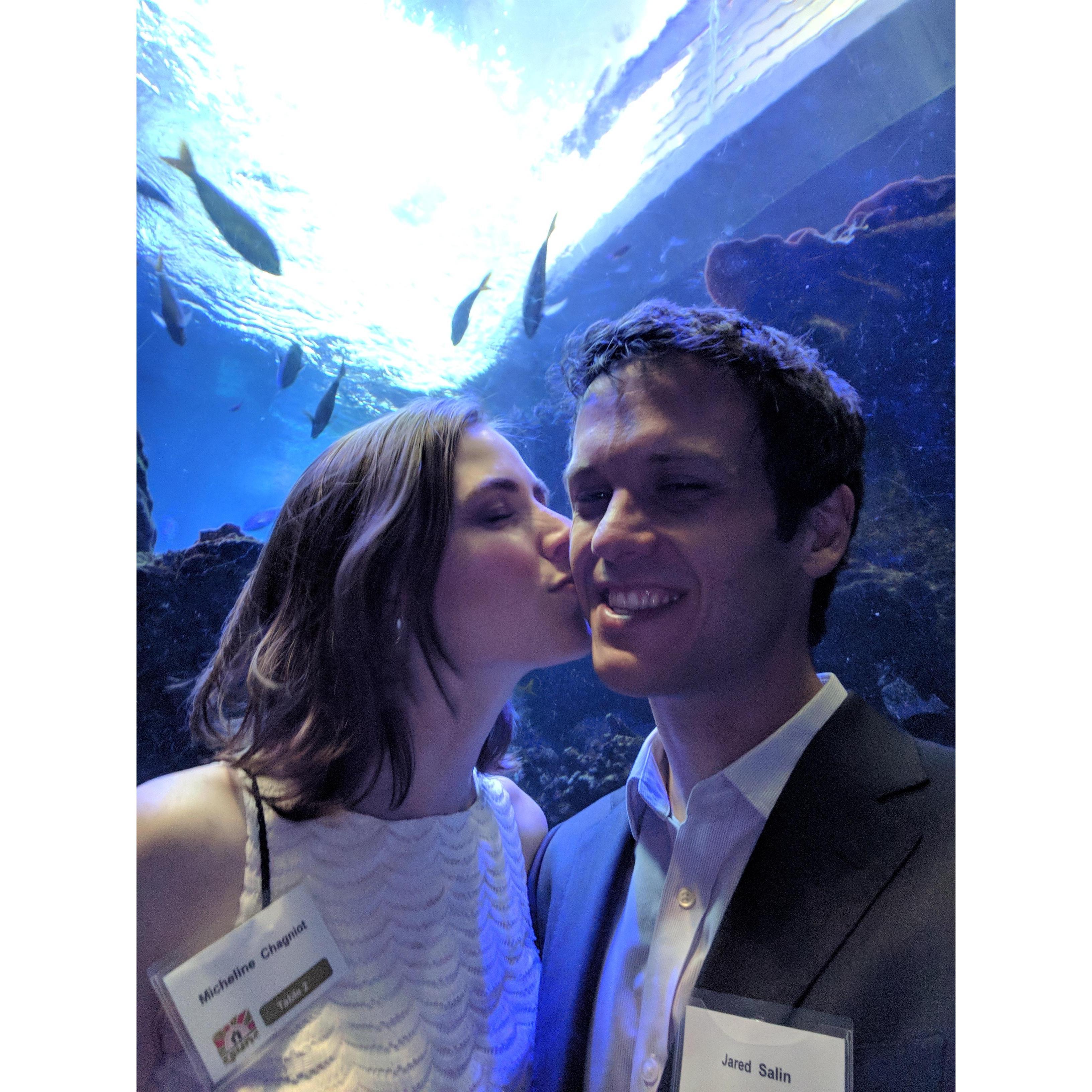 Because sometimes Micheline kisses Jared, too. San Francisco Academy of Sciences (May 2018)