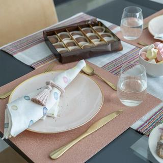 Caviar Square Reversible Placemat, Set of 4