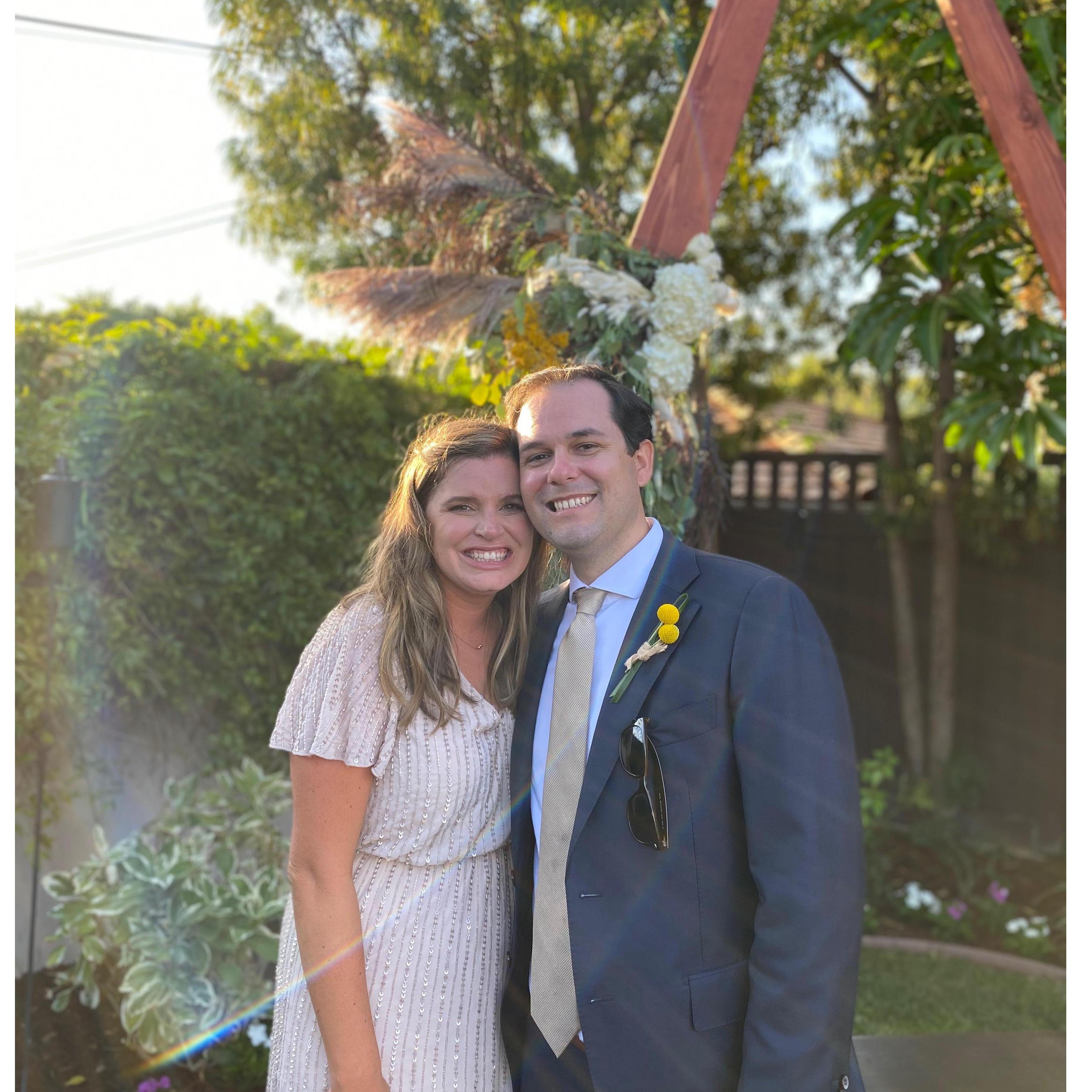 at Kelsey and Brandon's backyard wedding!