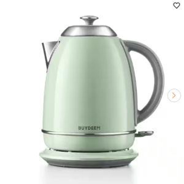 BUYDEEM K640 Retro Stainless Steel Electric Kettle, 1.7L