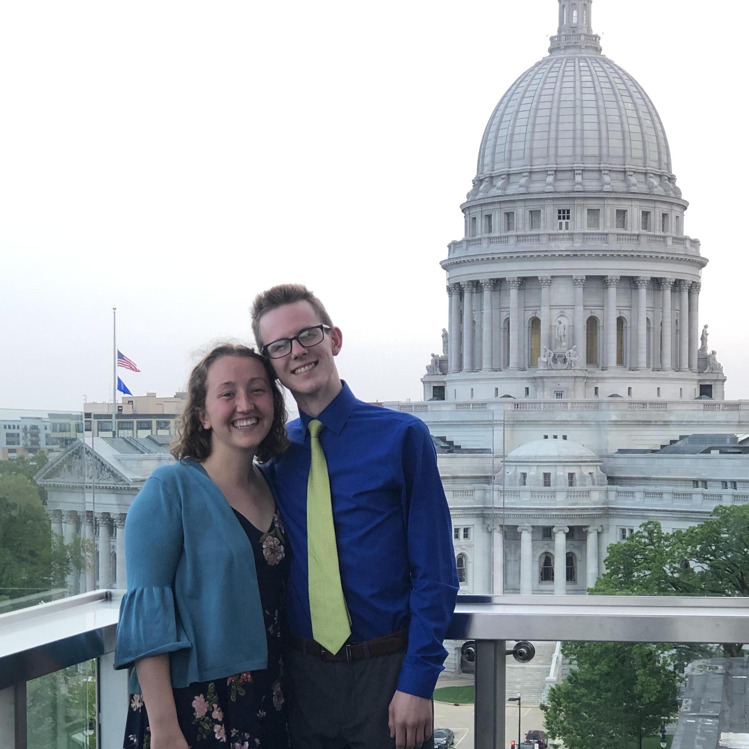 Our first fancy outing in Madison!