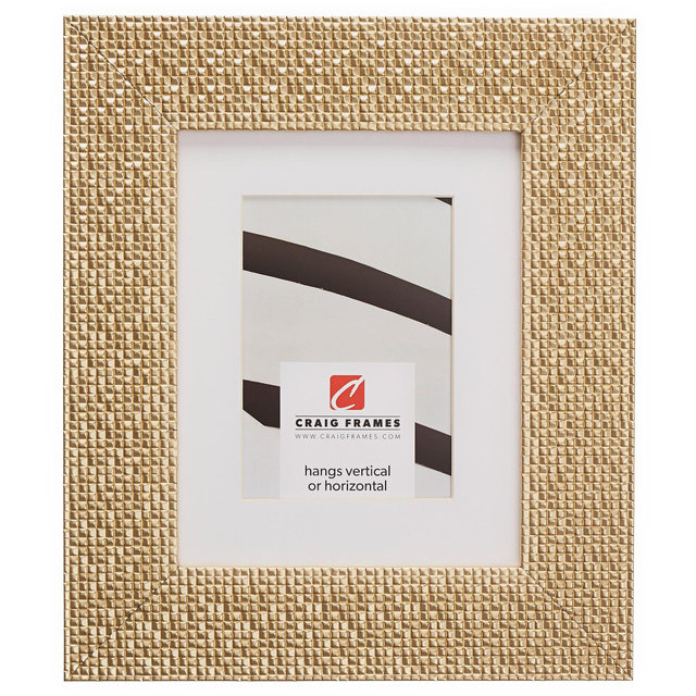Craig Frames Glimmer 20x24 inch Champagne Gold Picture Frame Matted for a 16x20 Photo