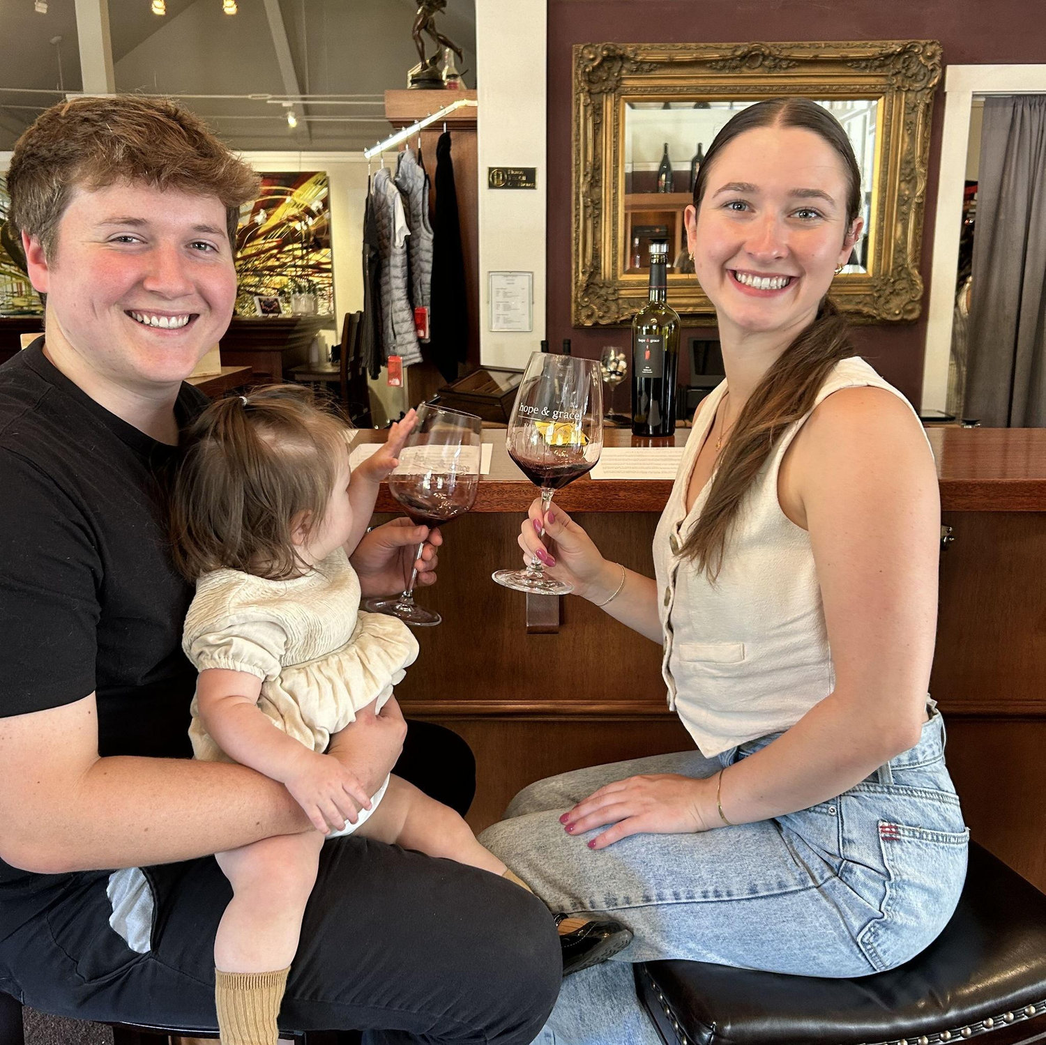 Halston's first wine tasting!