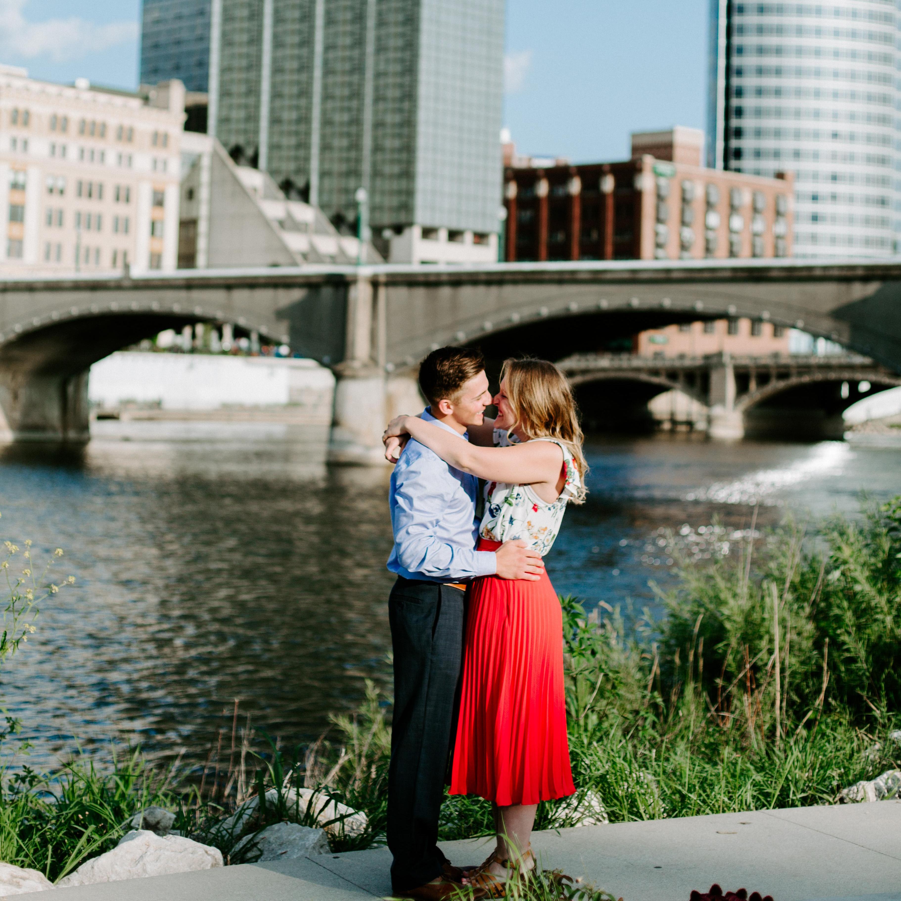 That bridge right behind us is where Austin proposed!