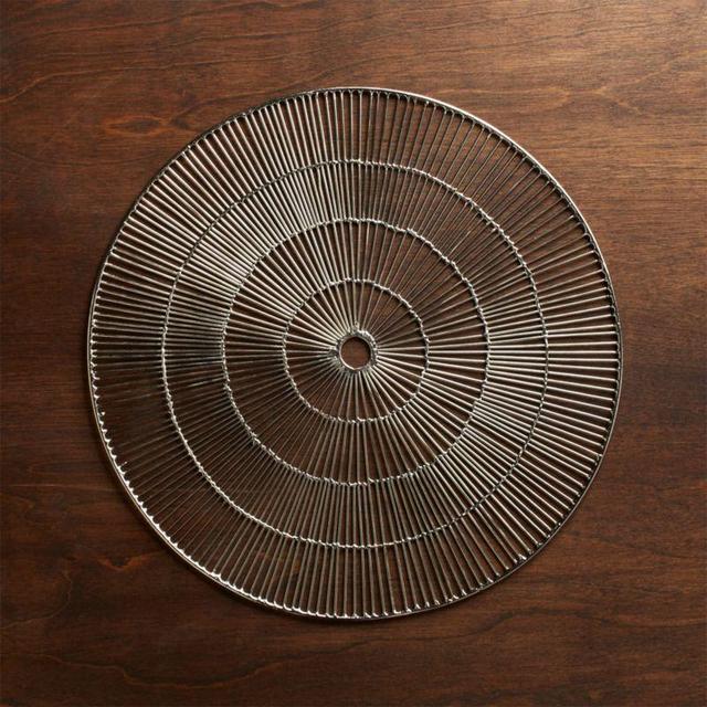 Round Silver Placemat