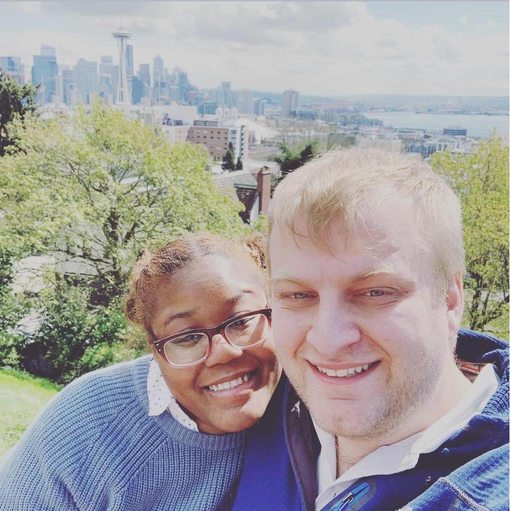 On vacation in Seattle, WA! You can almost spy the space needle! :)