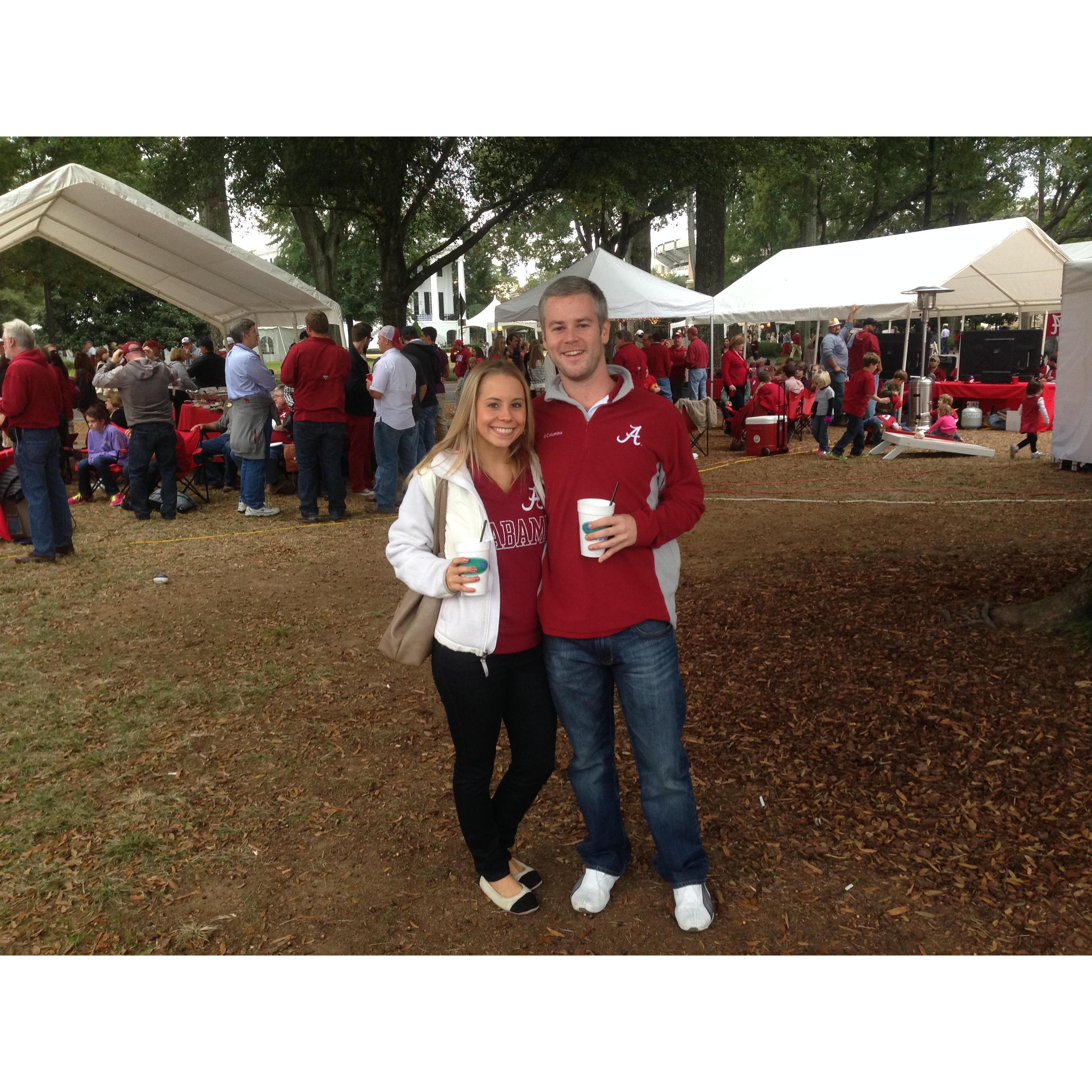 November 2013 - Lisa's first Alabama game!