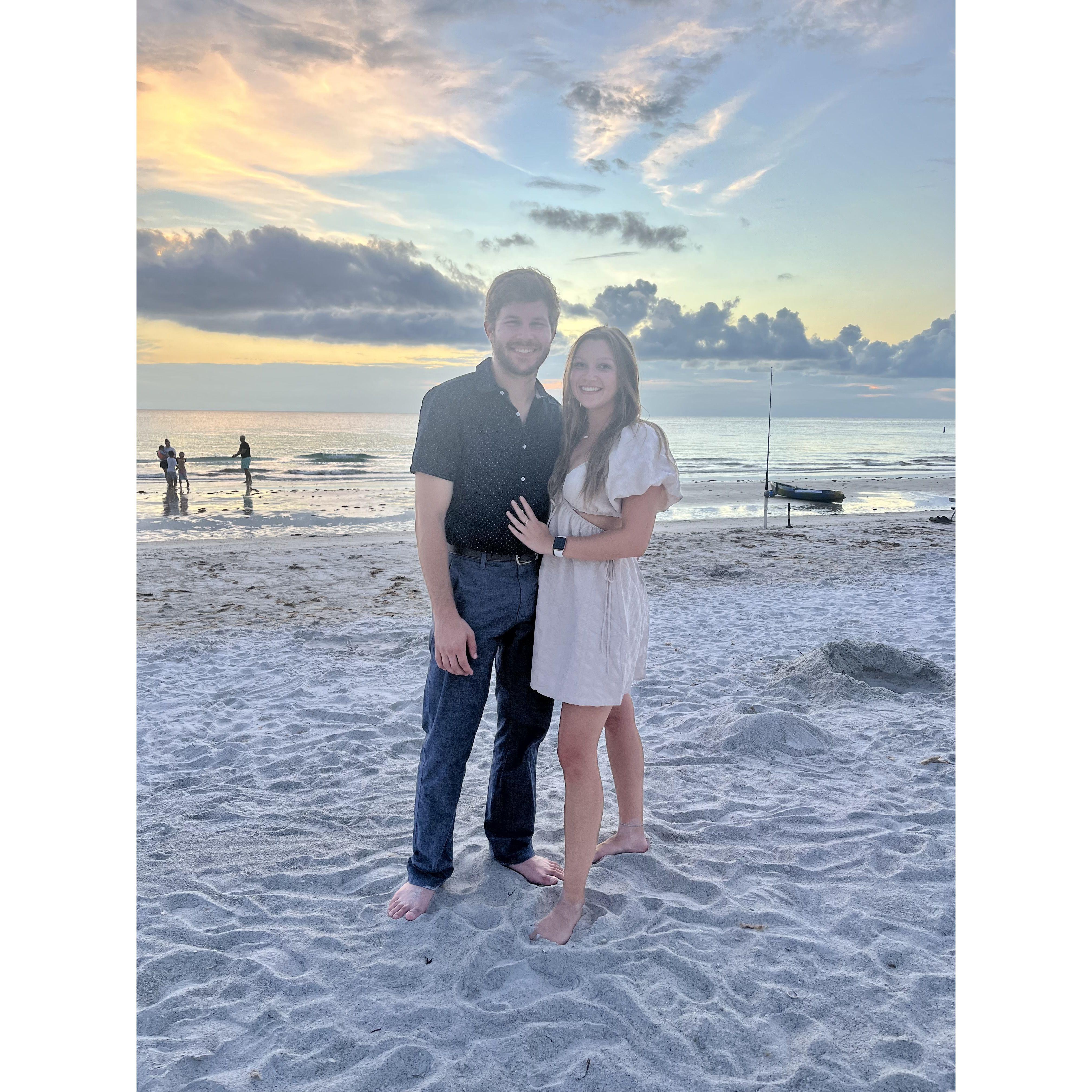 One of our first beach sunsets living in Tampa