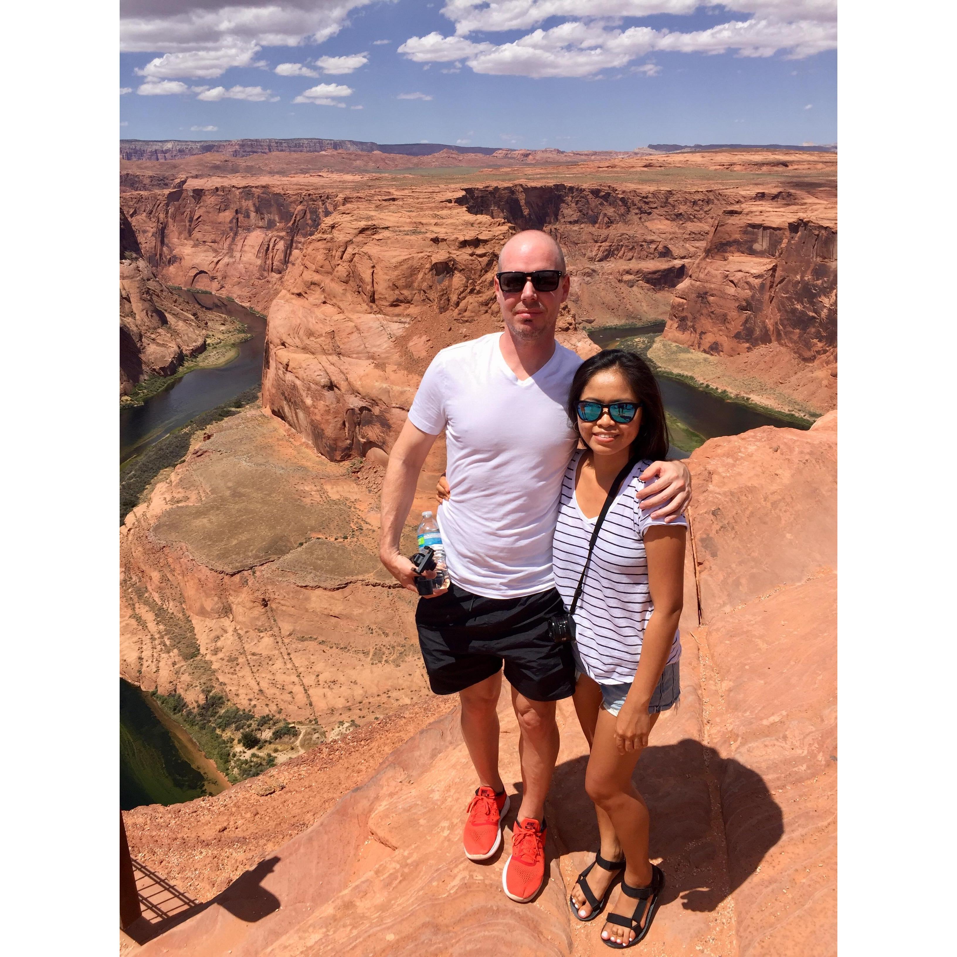 Holding on to dear life, Horseshoe Bend, Utah, 2019