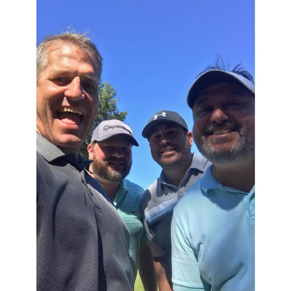 Golfing with the boys!! Mikey, Kevin, Xen, & Richard