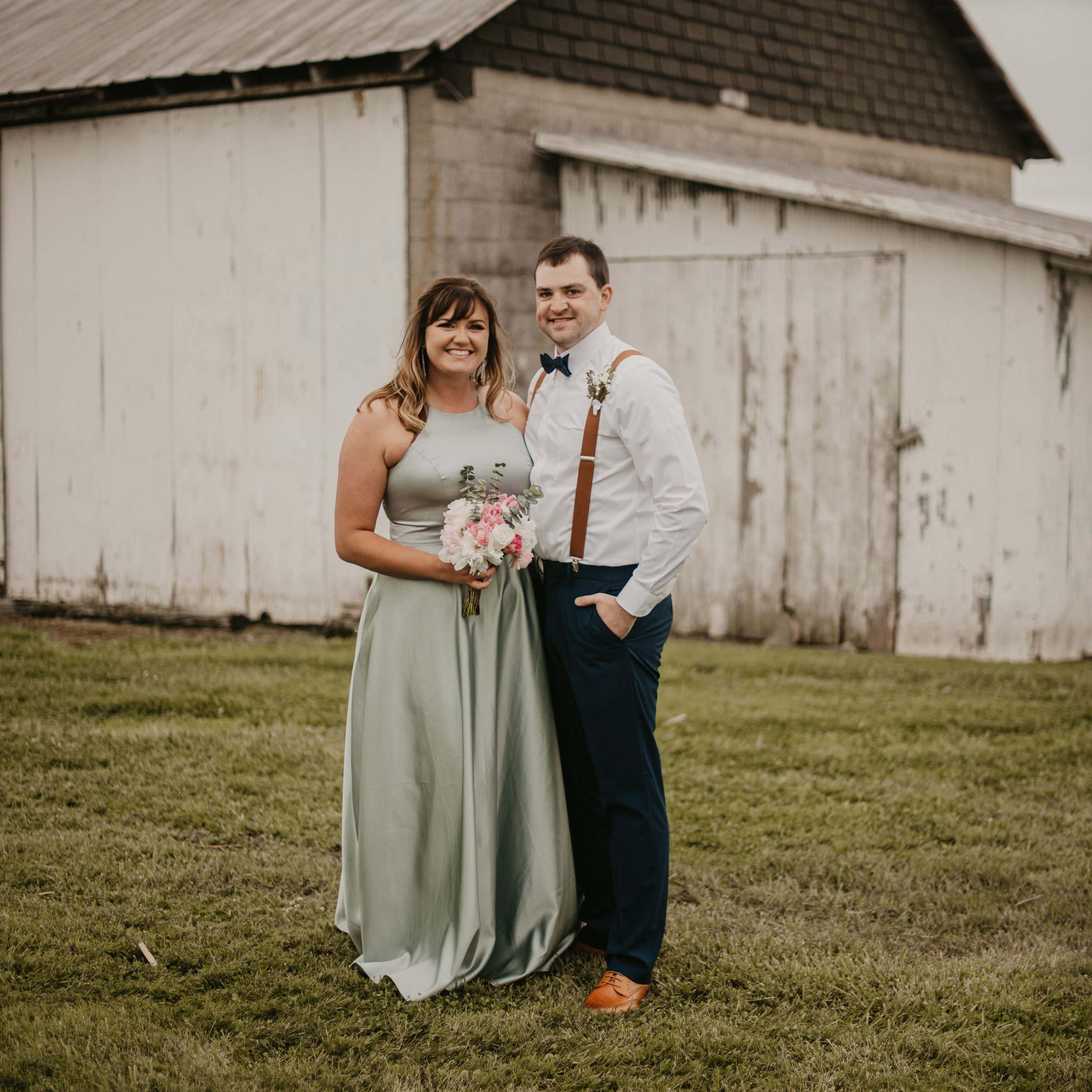 This photo was taken at another wedding! Our sweet friends Jess and Kendall!