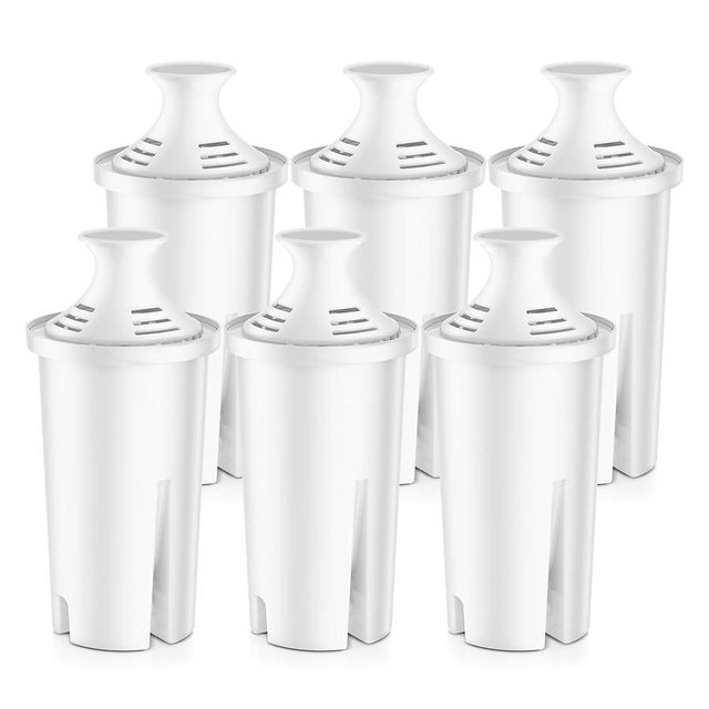 Molifal Water Pitcher Filter Replacement for Brita® Water Filter, Pitchers and Dispensers, Compatible with Brita Classic, Mavea 107007, 766229, 001529, 10171019, and 107007 (6 Pack)