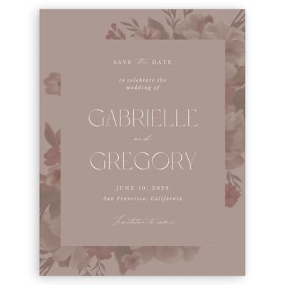 Rich Taupe, Brown Wedding Digital Save the Date - Canopy Classic