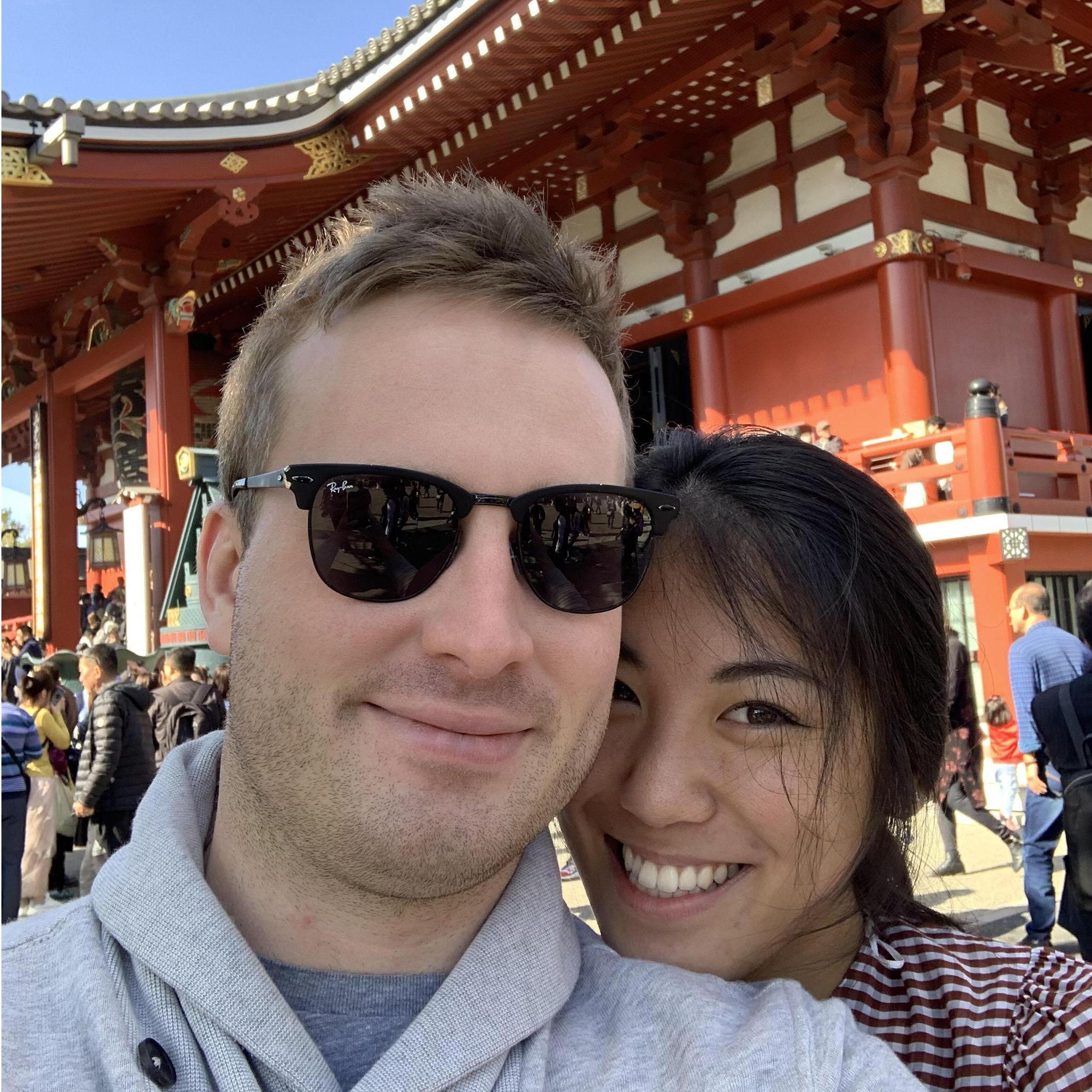 Tokyo, Japan - 2019 : First trip together where Rory steals Casey's sunglasses
