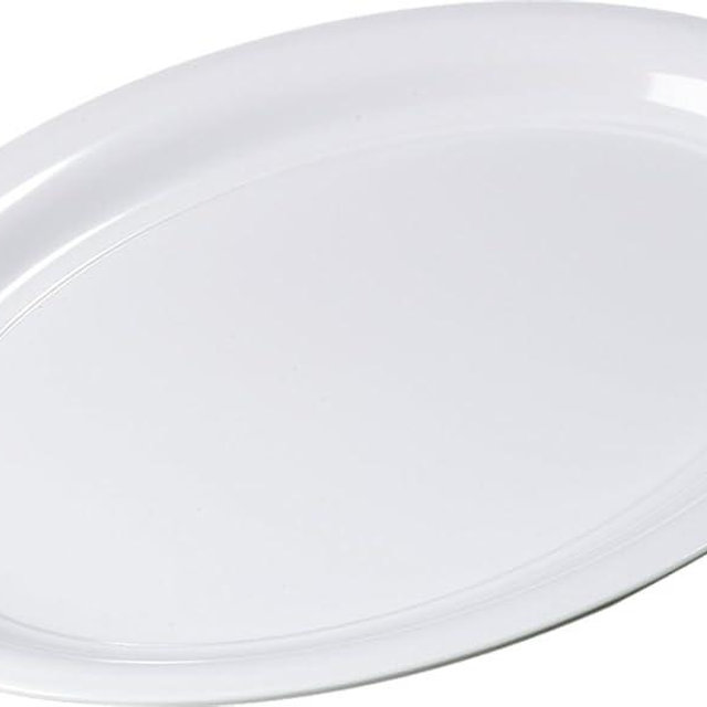 Carlisle FoodService Products Displayware Plastic Catering Platter 21" x 15" White