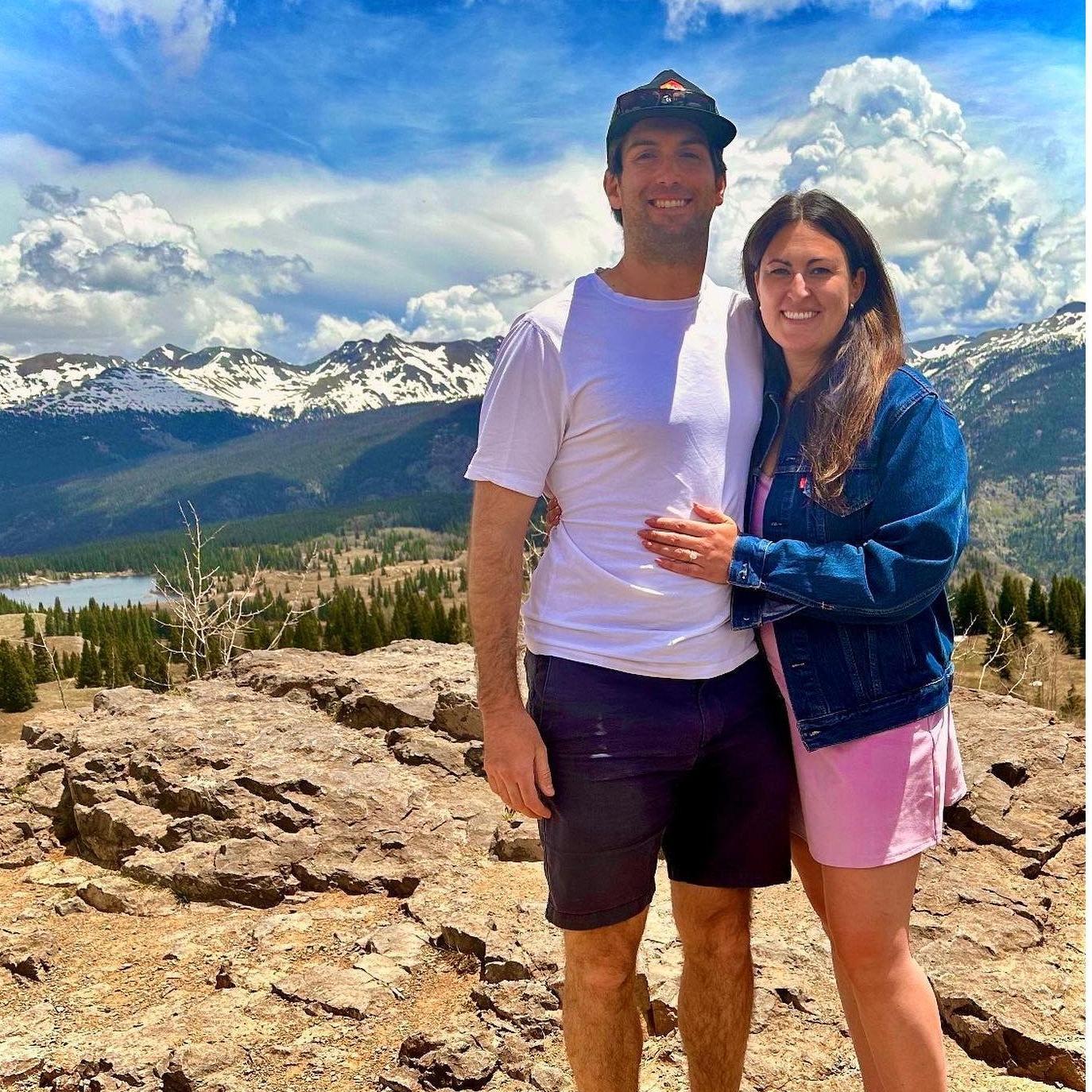 Our first official engagement photo along the Million Dollar Highway. Fun fact: the couple who took our picture had been married for over 50 years.