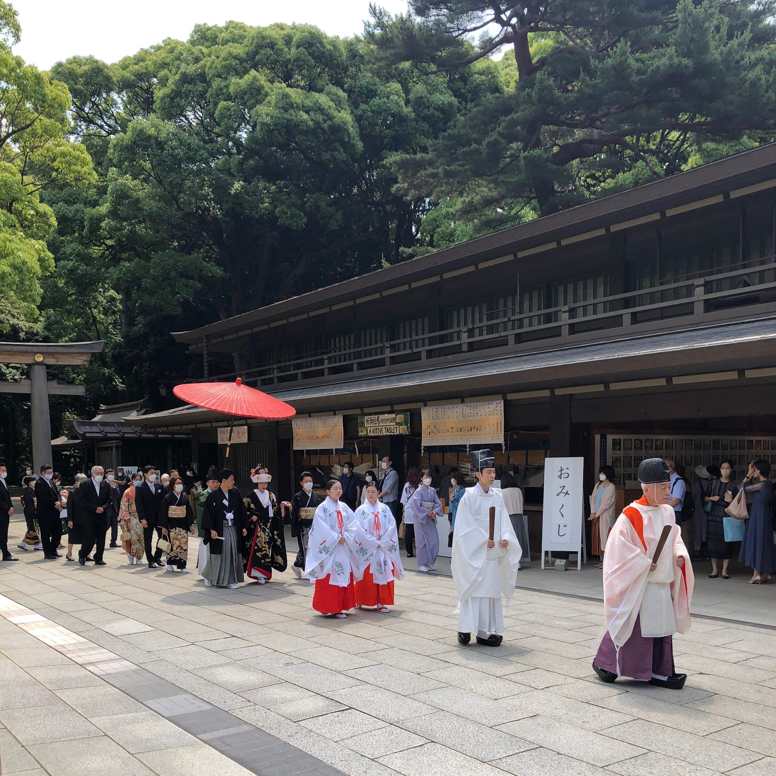 Traditional wedding ceremony procession