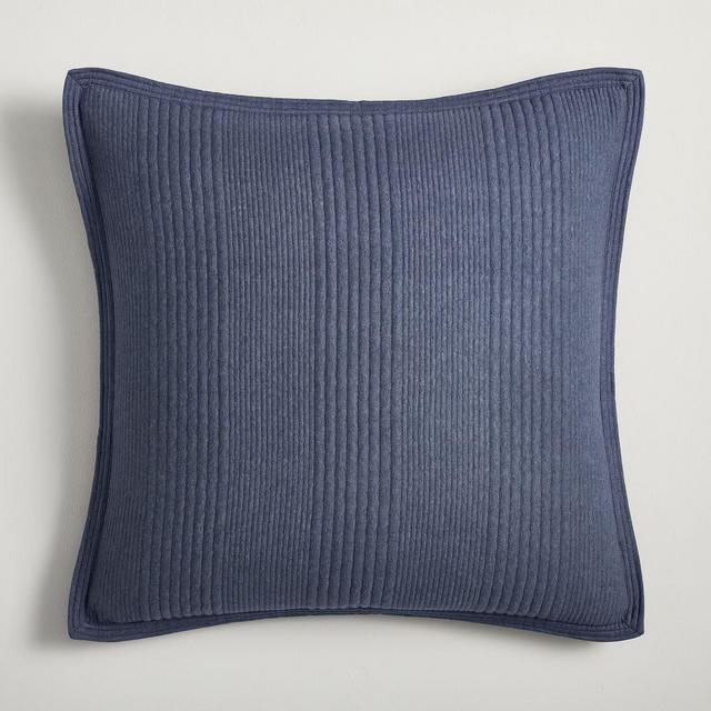 Jersey Linear Duvet, Euro Sham Set, Midnight