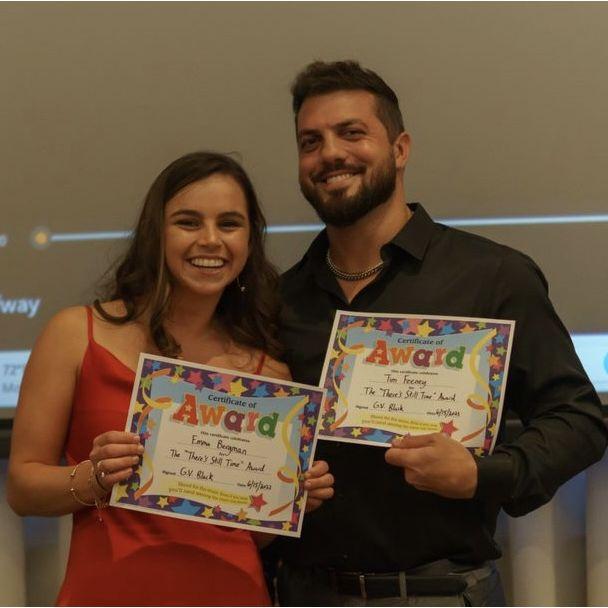 Our class nominated us as "cutest couple that never was" when we were just friends. Little did they know we would be here now!