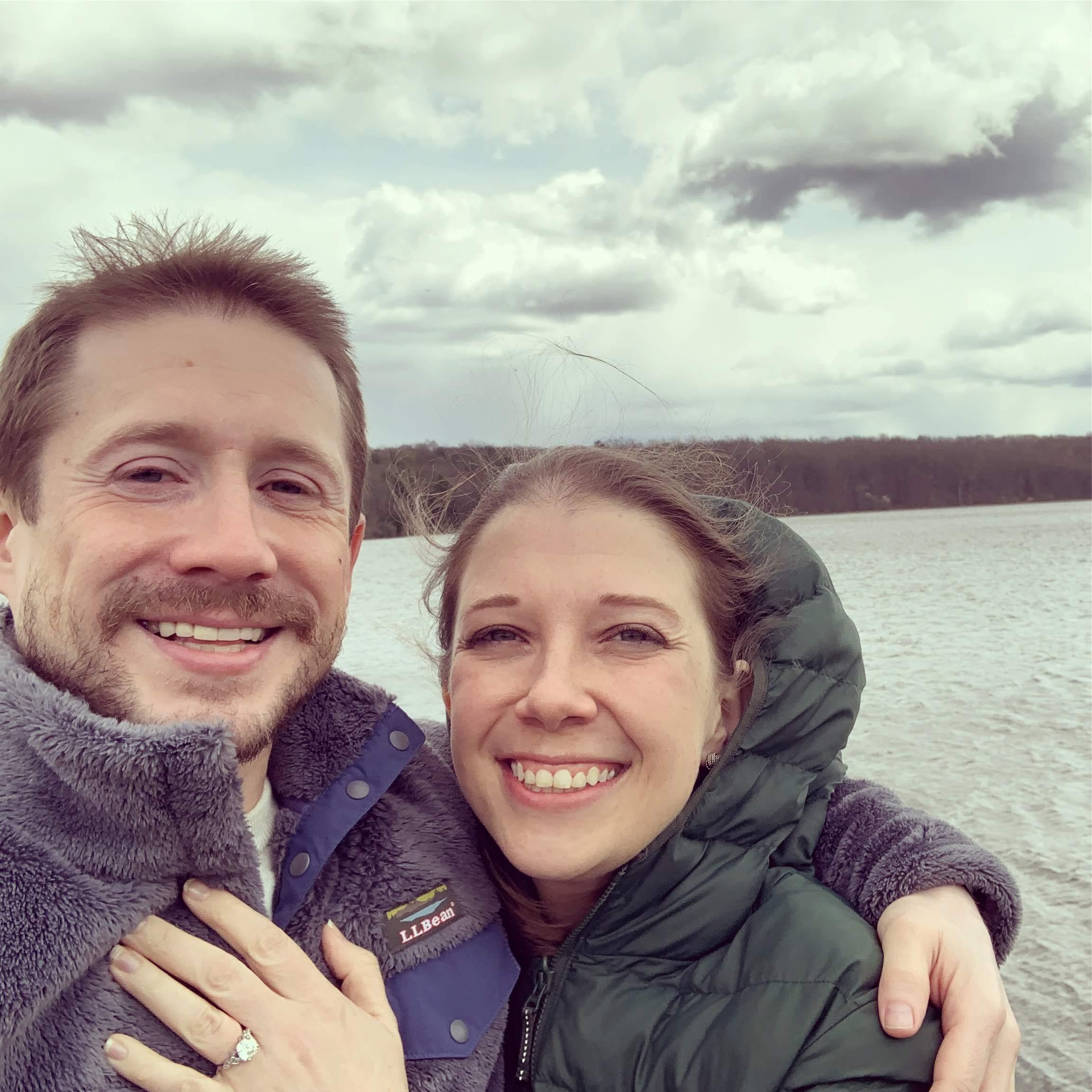 Our first photo as an engaged couple!