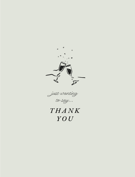 Colmar Portrait | White | Zola Thank You Cards