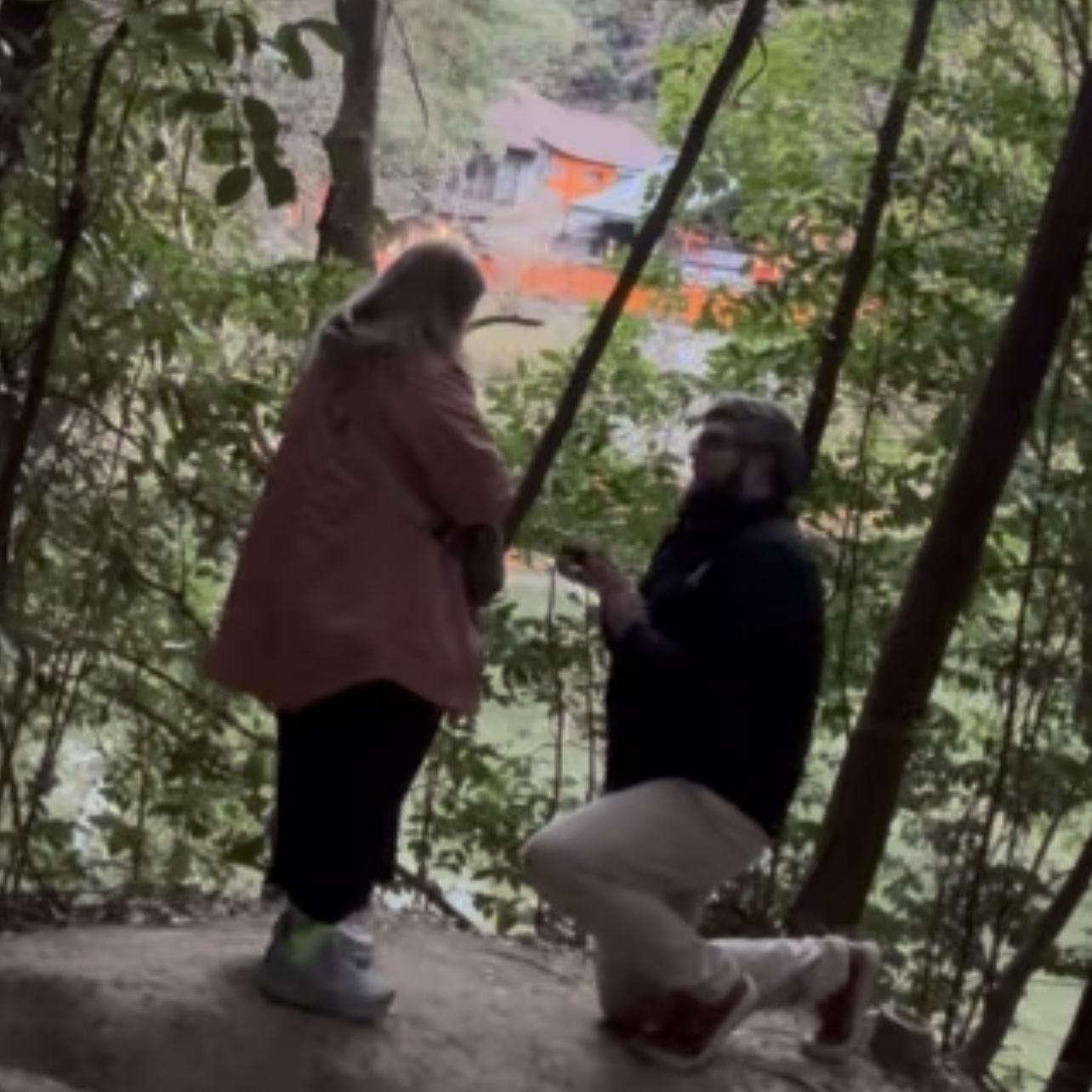 I said yes at the Fushimi Inari Shrine in Kyoto.