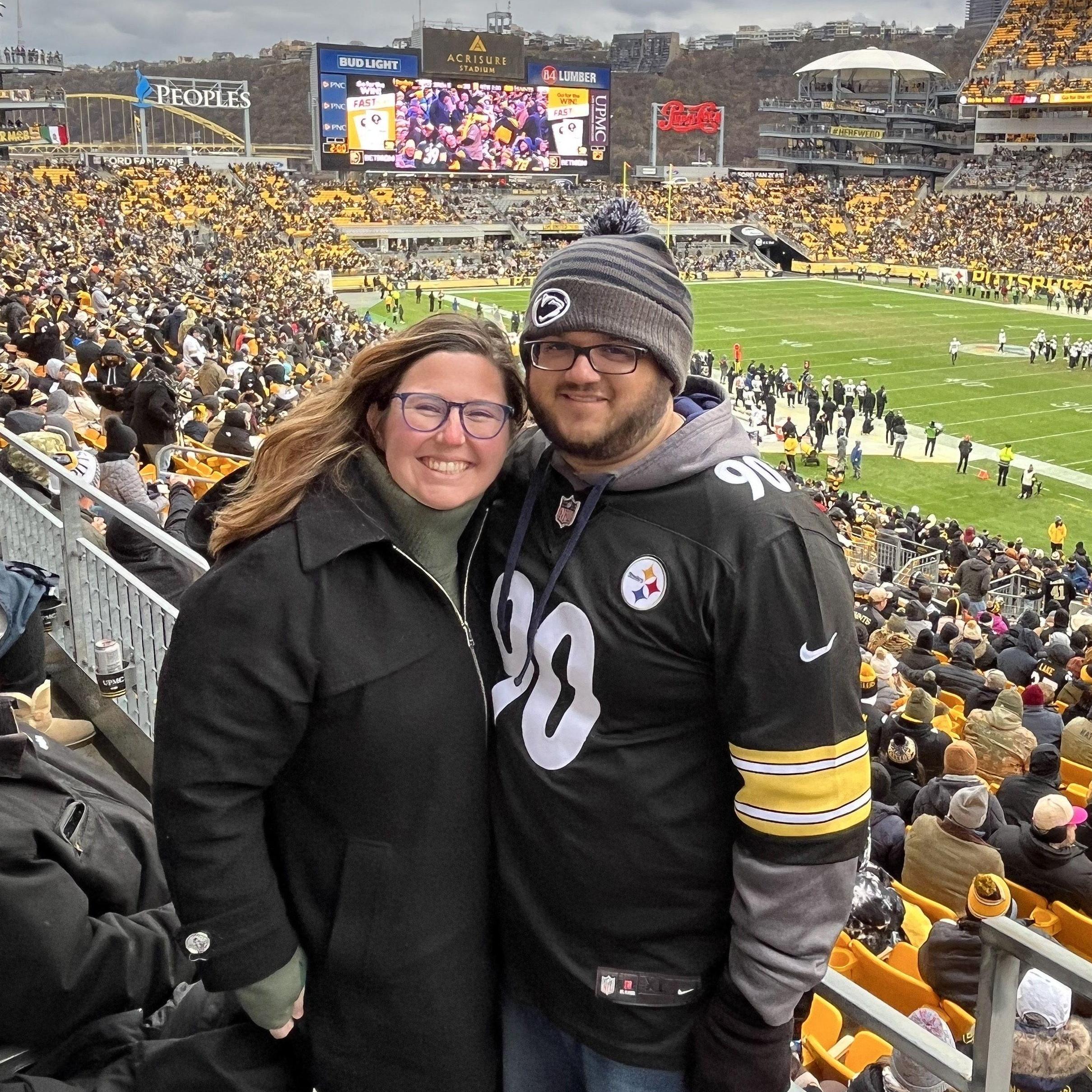 Emilie's first Steelers game