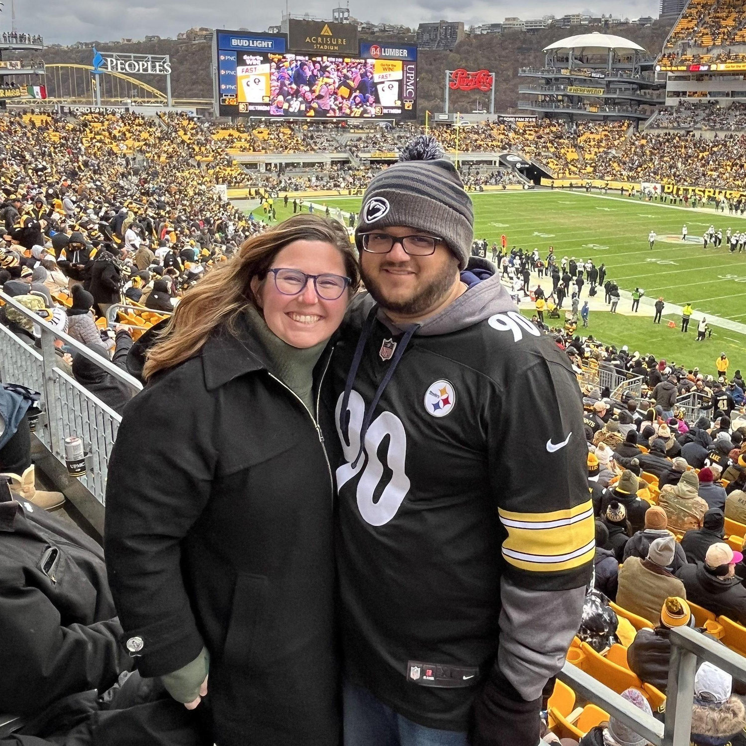Emilie's first Steelers game