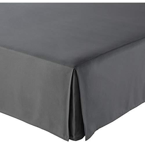 AmazonBasics Pleated Bed Skirt - King, Dark Grey