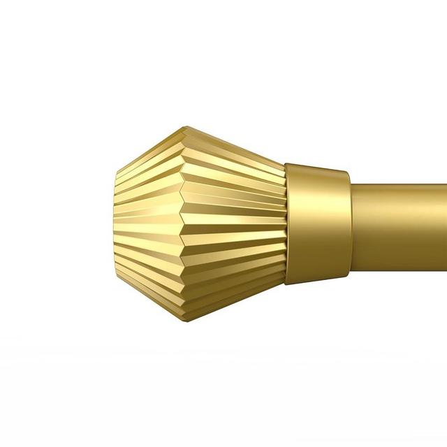 Box Space Curtain Rods for Windows 48 to 84 Inch, Gold Curtain Rod with 1 Inch Diameter, Adjustable Drapery Rods with Exquisite Finial for Living Room, Bedroom, Kitchen, Outdoor Patio, Gold