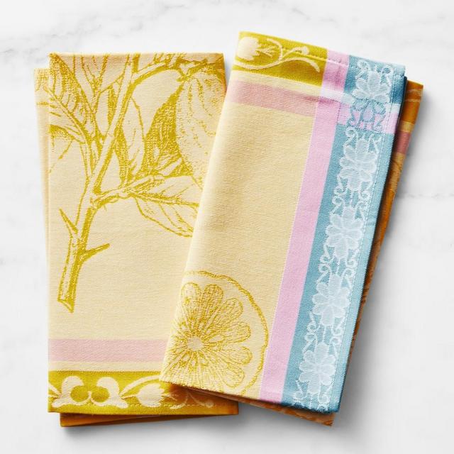 Bright Jacquard Napkins, Set of 4, Citrus