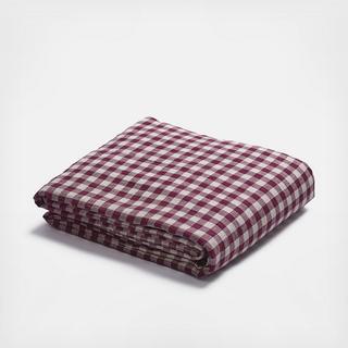 Gingham Linen Flat Sheet