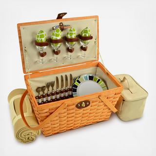 4-Person Settler Picnic Basket with Blanket