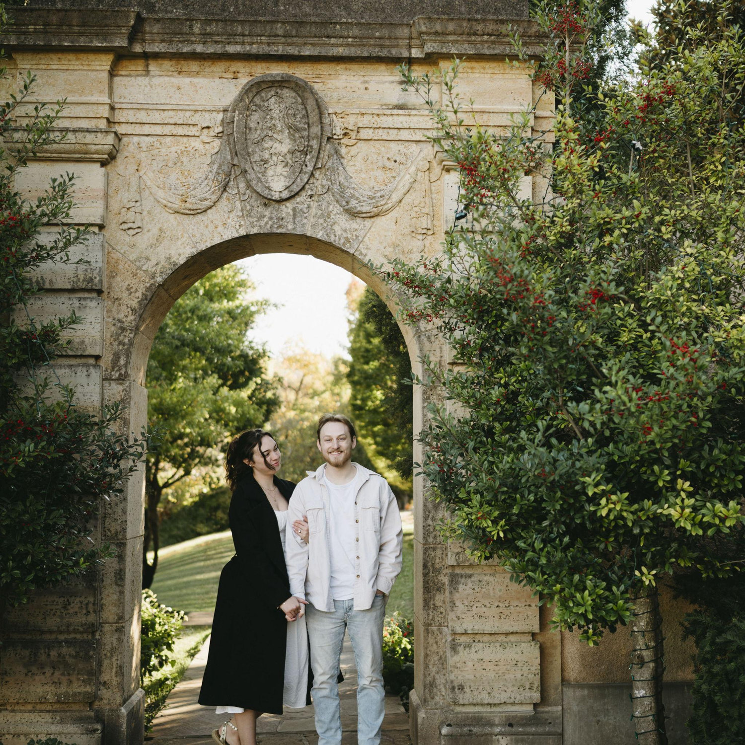 Engagement photos at the Philbrook November 2025