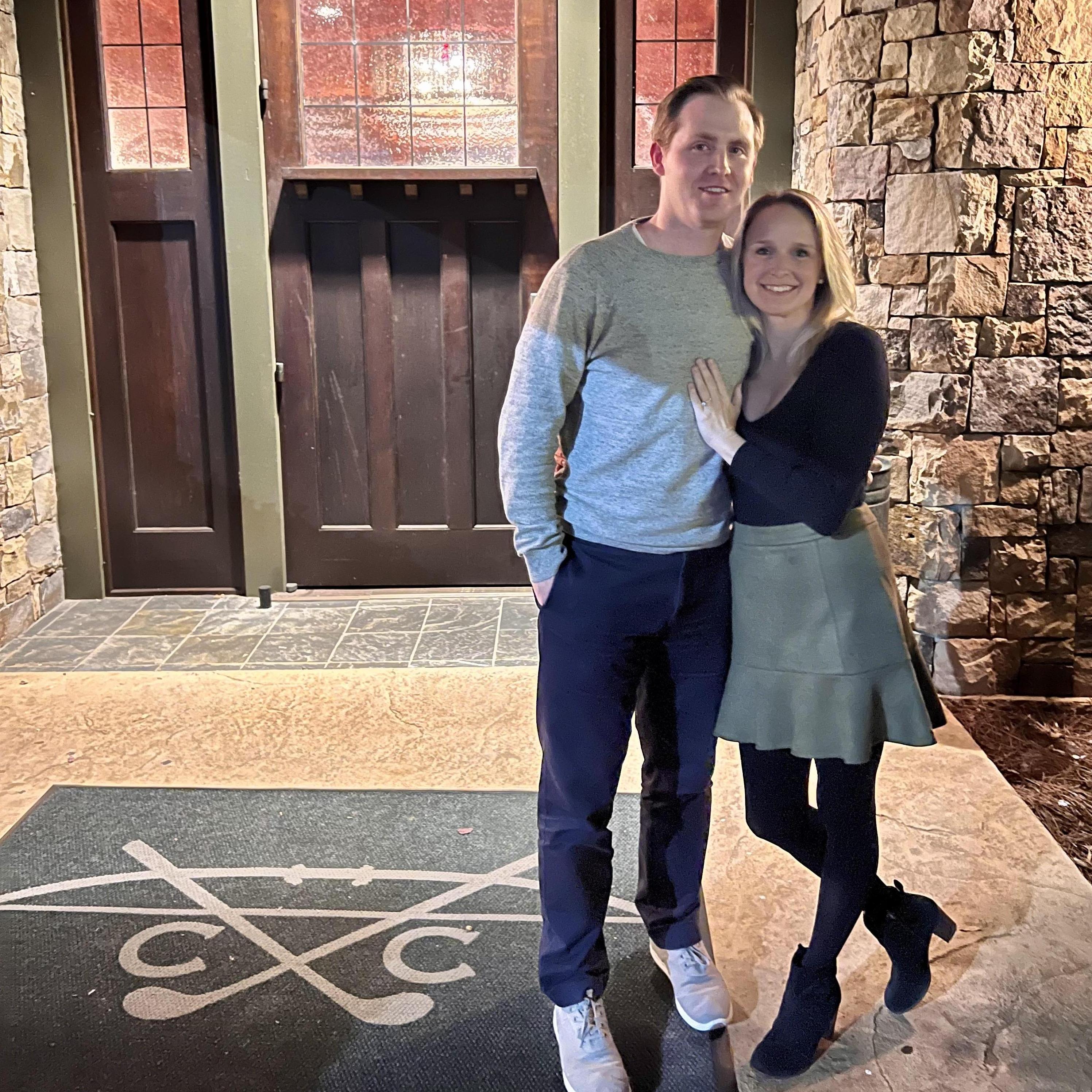 ENGAGED! November 26, 2021 -- The Creek Club at Reynolds Lake Oconee in Georgia