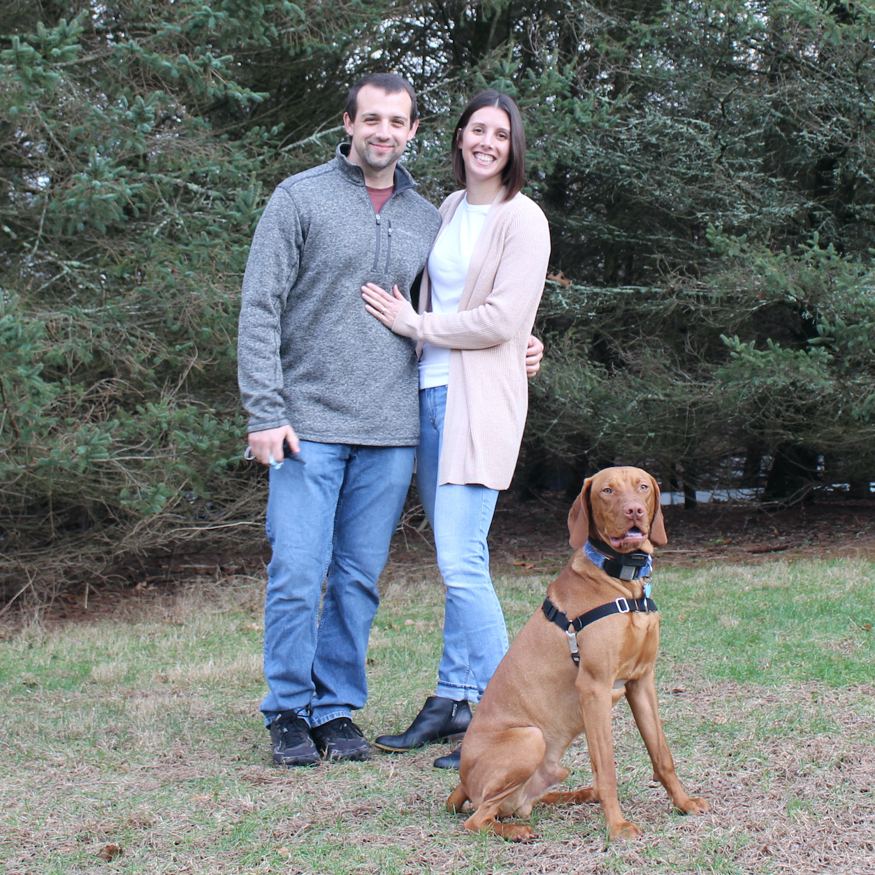 Day of our engagement (all cleaned up after the run Mike proposed during)!