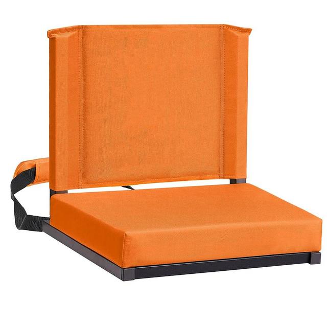 HABUTWAY Stadium Seat for Bleachers with Back Support and Thick Cushion, Bleacher Seat with Shoulder Strap and Side Pocket Hold up 350lbs Bench Chair for Bleachers