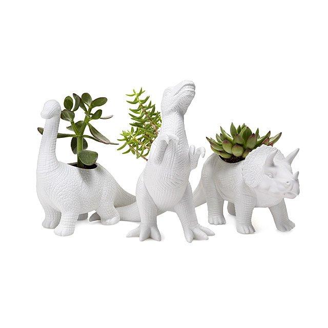 Porcelain Dinosaur Planters