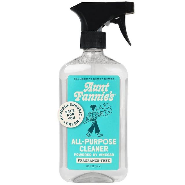 Aunt Fannie's All Purpose Household Cleaner, Multi-Surface Spray Cleaner, Powered by Vinegar for Kitchen, Bath, Windows and Countertops, Fragrance Free, Pack of 1
