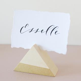 Cedar Triangle Place Card Holder, Set of 6