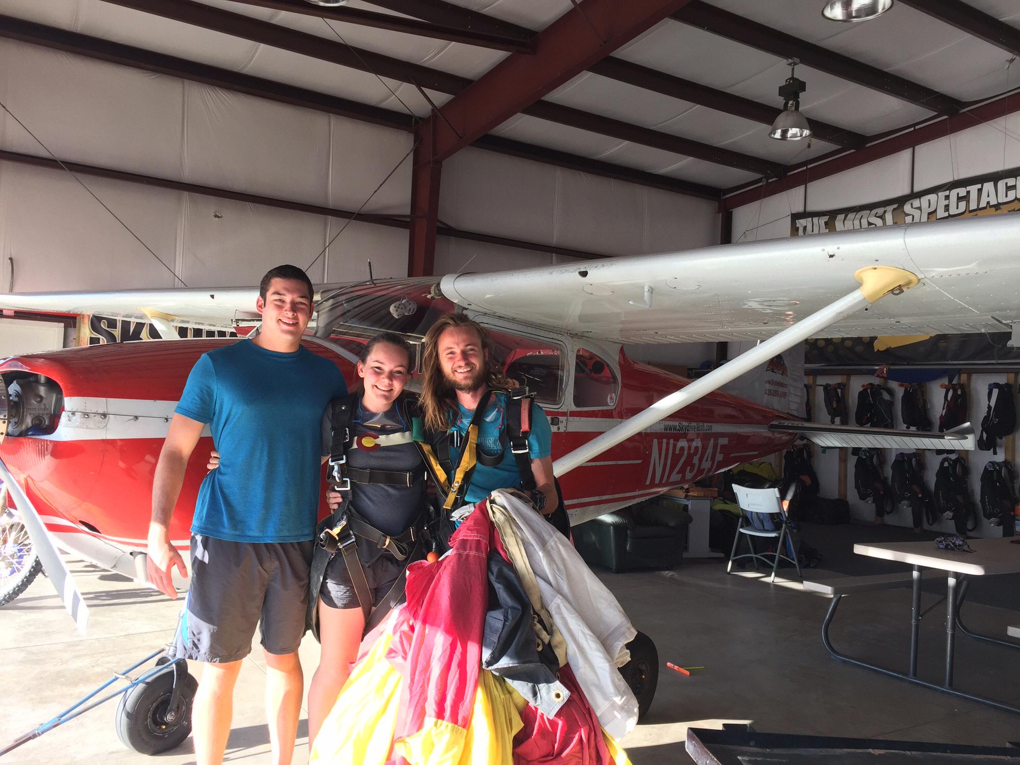 Our first trip together, skydiving in Moab! Summer 2016