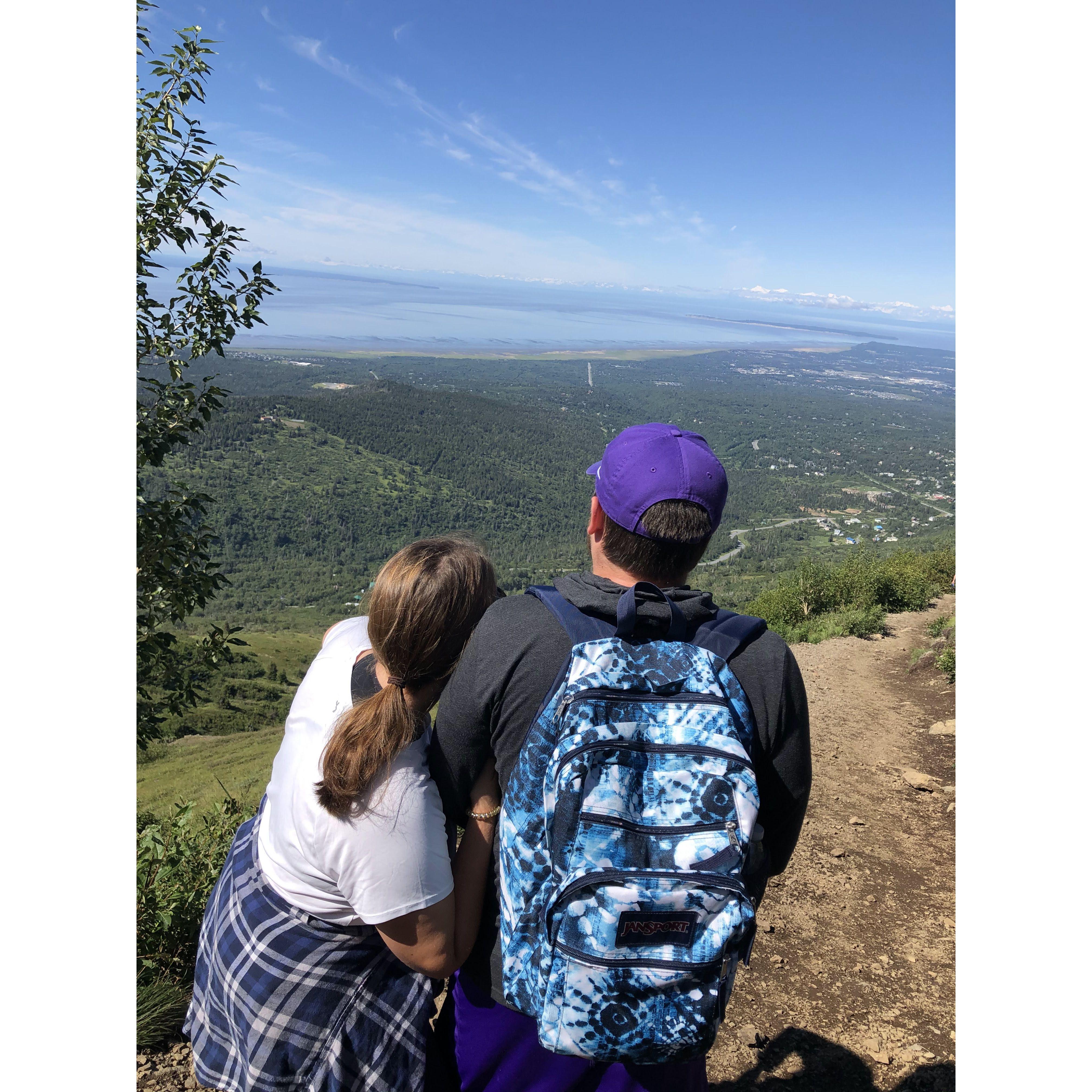 Our first trip together! We went to Alaska.